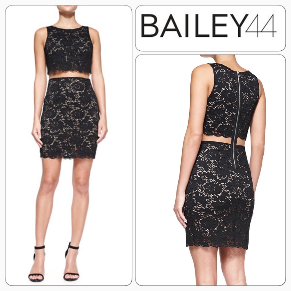Bailey 44 lace Dress PROM PARTY Midriff NEW